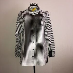 Zara Basic Stripe Dress Shirt